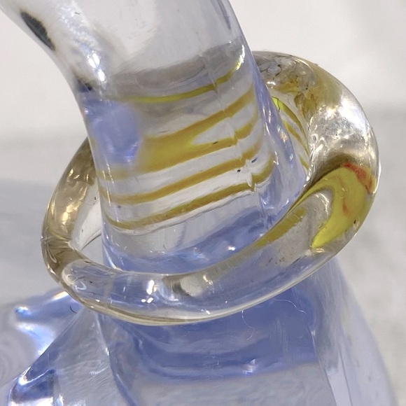 Vintage Art Glass Handmade Yellow Orange Band Ring - Picture 5 of 12